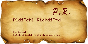 Plöchl Richárd névjegykártya