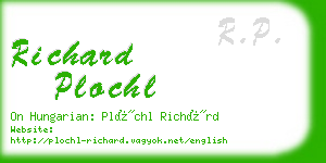 richard plochl business card